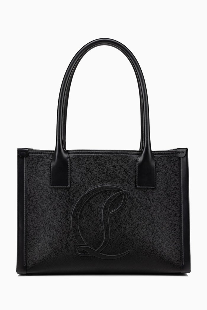 

Small By My Side Tote Bag in Calf Leather, Black