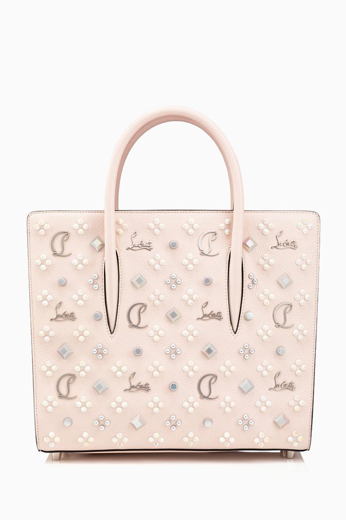 Medium Paloma Tote Bag in Calf Leather, Neutral
