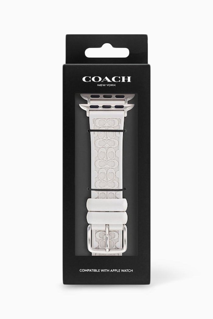 

Apple Watch® Strap in Signature C Silicone Rubber, White