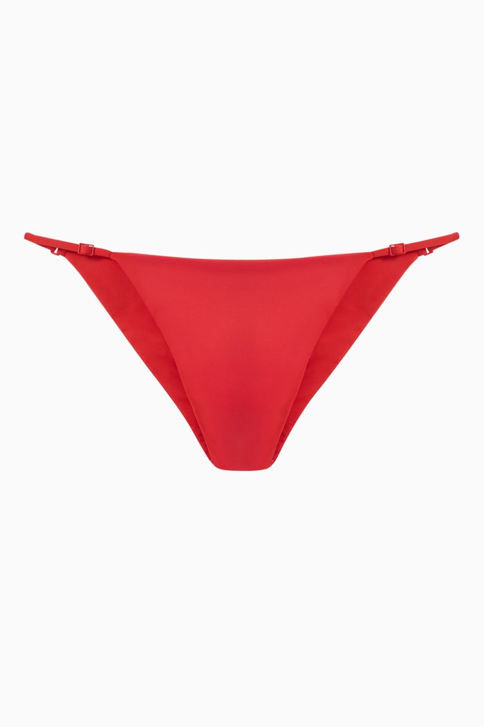 x Tina Kunakey Adjustable Deva Bikini Bottom, Red