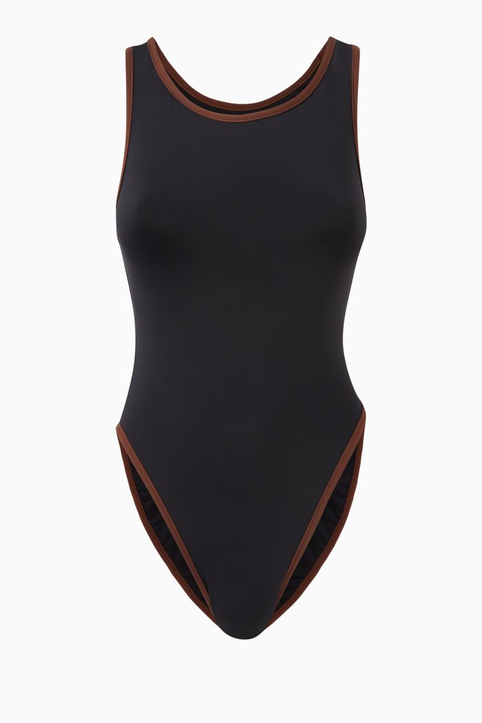 

x Tina Kunakey Sarah One-piece Swimsuit, Black
