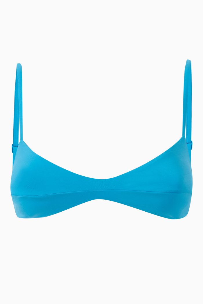 x Tina Kunakey Adjustable Monica Bikini Top, Blue