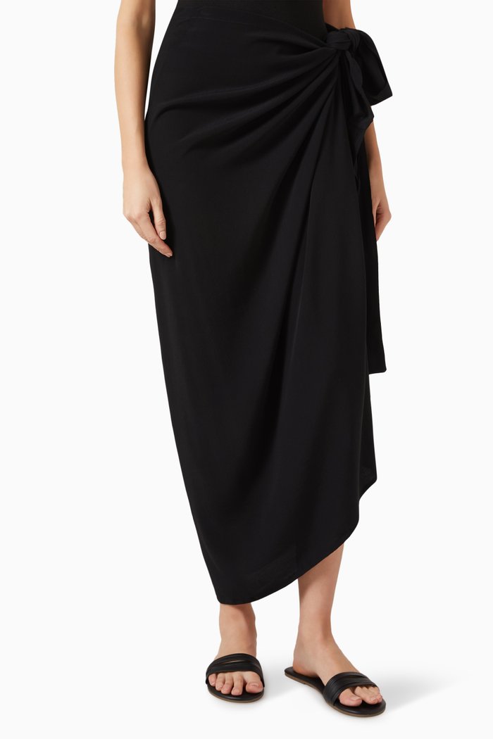 

Panneaux Sarong in Crepe, Black