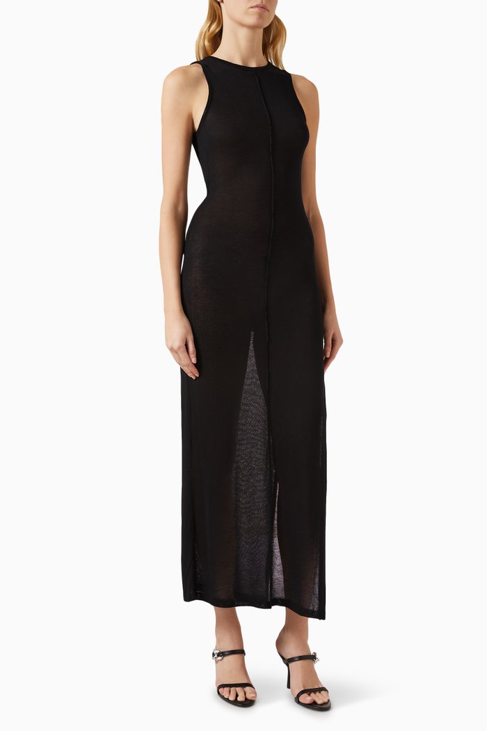 

Drica Maxi Dress in Knit, Black
