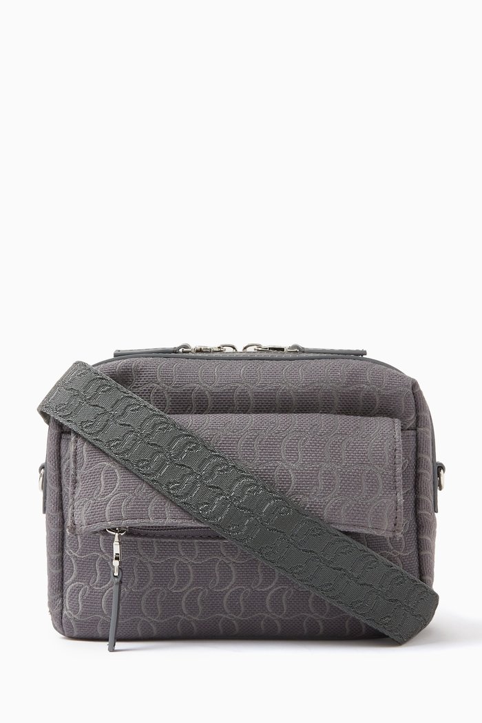 

Zip n Flap Backpack in Monogram Jacquard, Grey