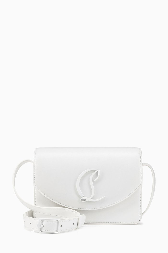 

Small Loubi54 Shoulder Bag in Leather, White