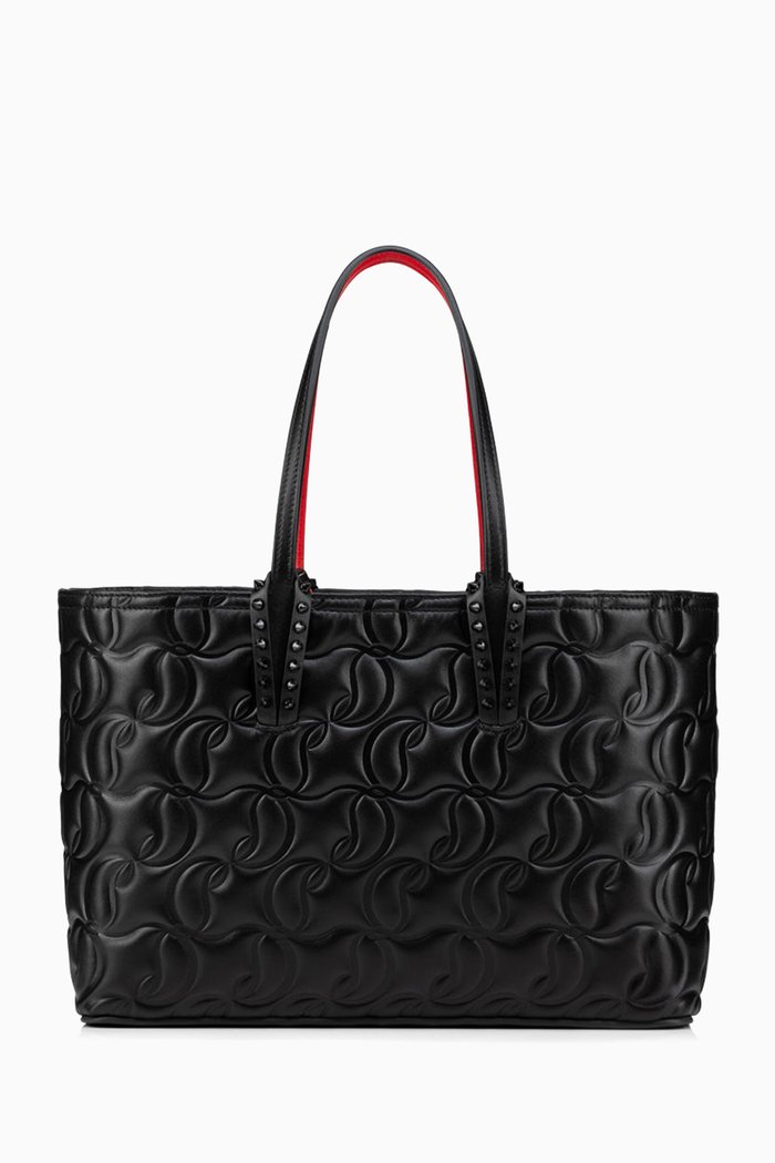 

Small Cabata Tote Bag in Embossed CL Nappa Leather, Black