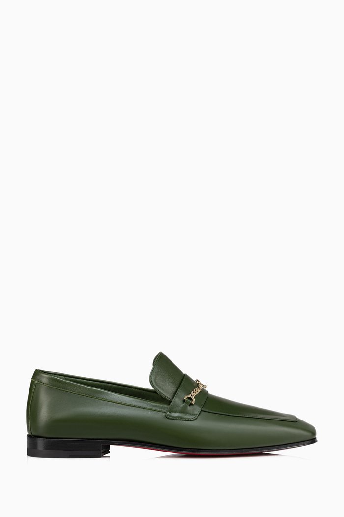 

MJ Moc Loafers in Calf Leather, Green