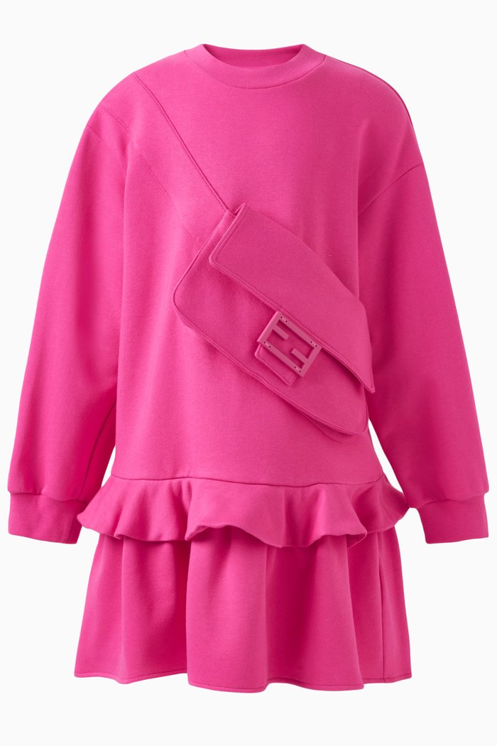 

Baguette-detail Dress in Cotton, Pink