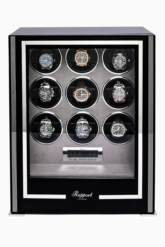 

Paramount 9-unit Watch Winder in Walnut Wood, Brown