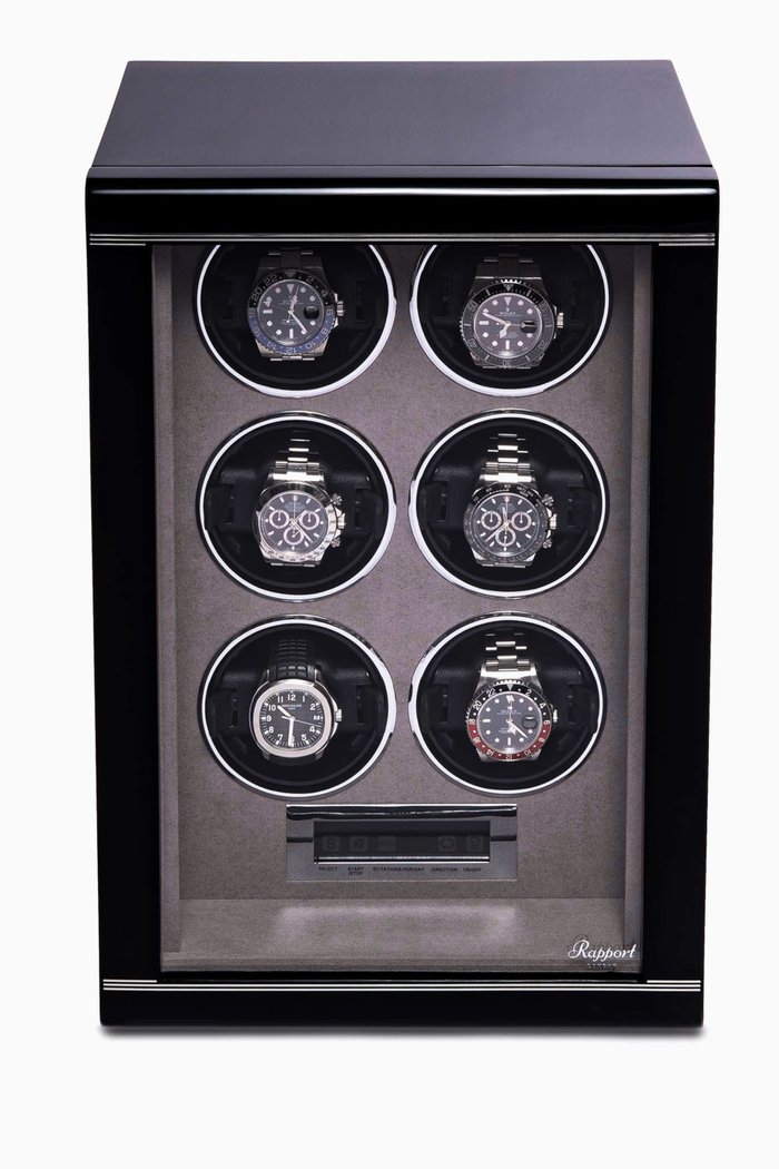 

Formula 6-unit Watch Winder in Wood, Black
