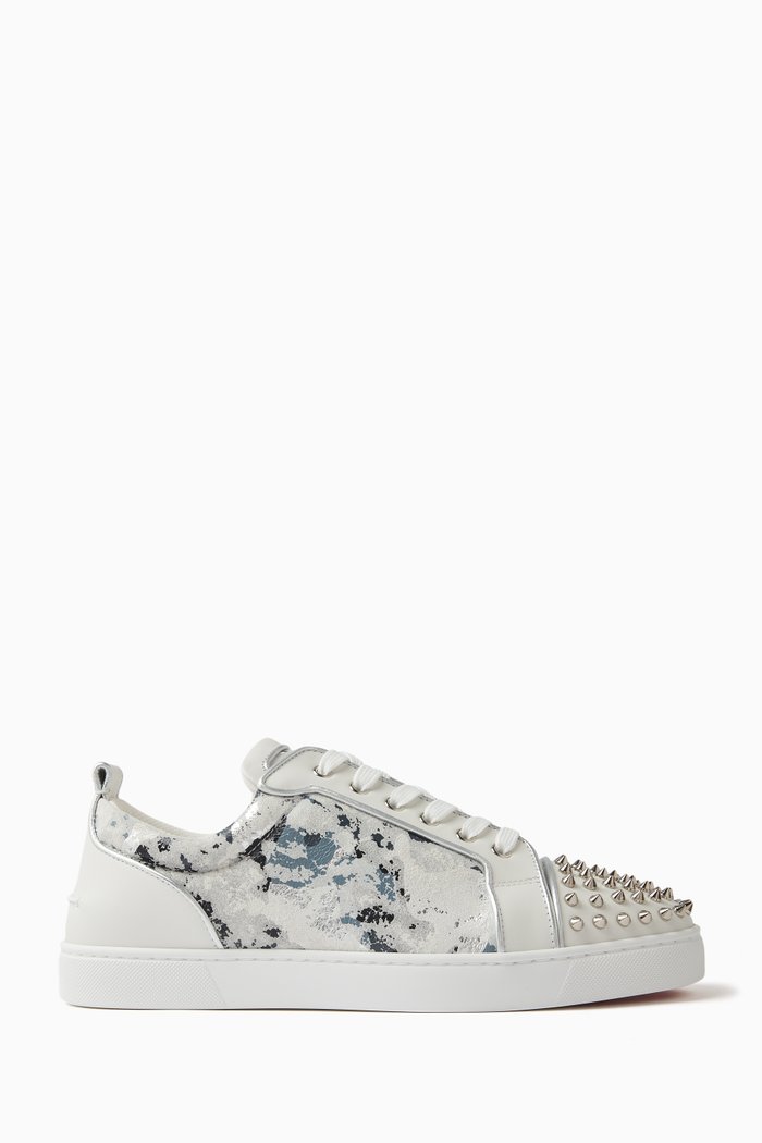 

Louis Junior Spikes Low-top Sneakers in Calf Leather, White