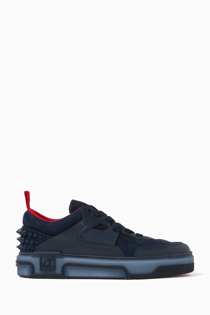 

Astroloubi Low-top Sneakers in Leather & Suede, Blue
