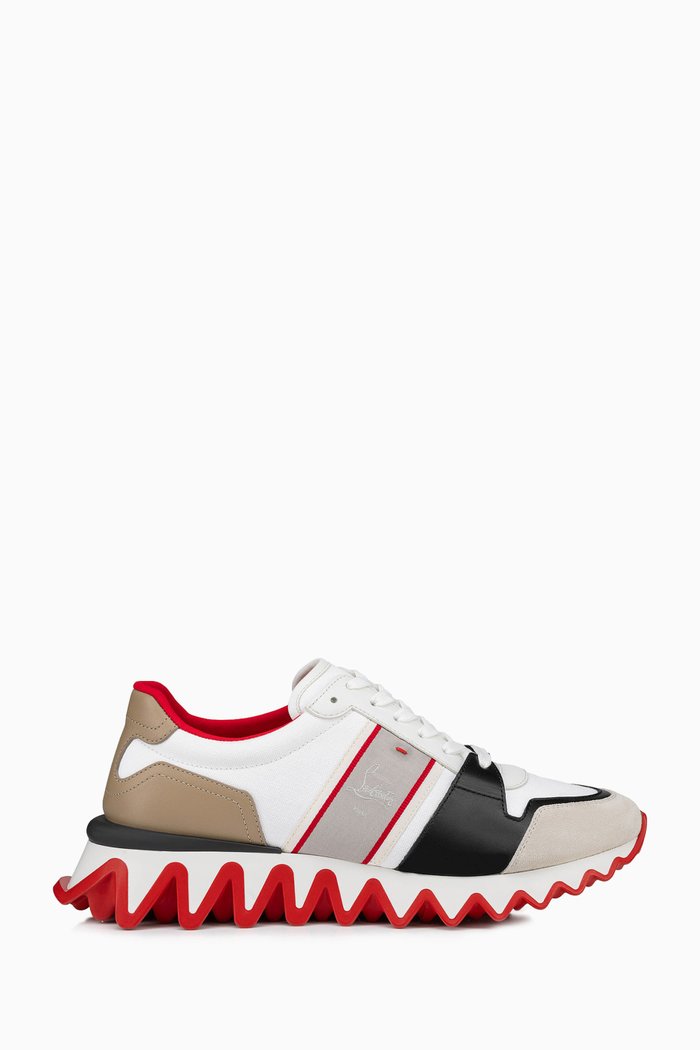 

Nastroshark Sneakers in Leather & Fabric, White