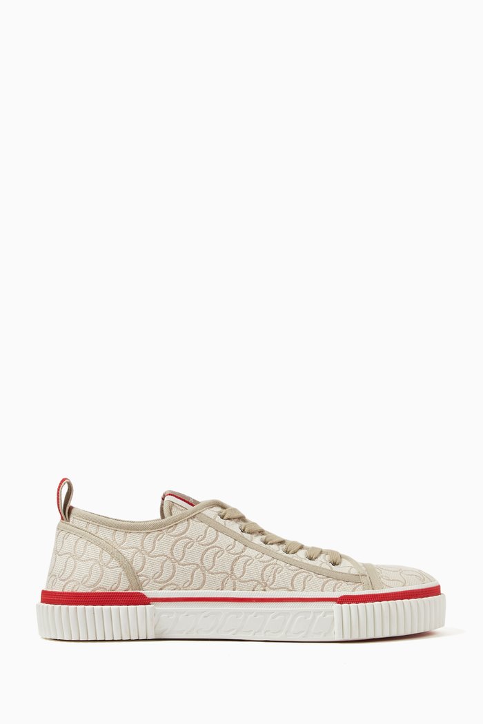 

Pedro Junior Low-top Sneakers in Cotton Blend, Neutral