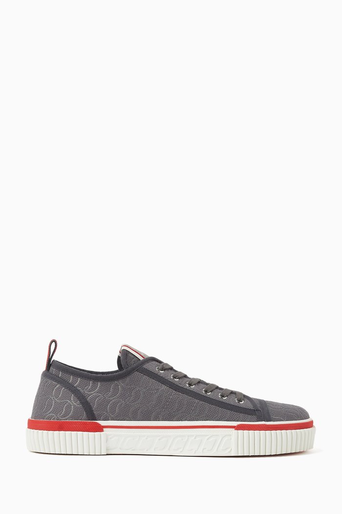 

Pedro Junior Low-top Sneakers in Cotton Blend, Grey