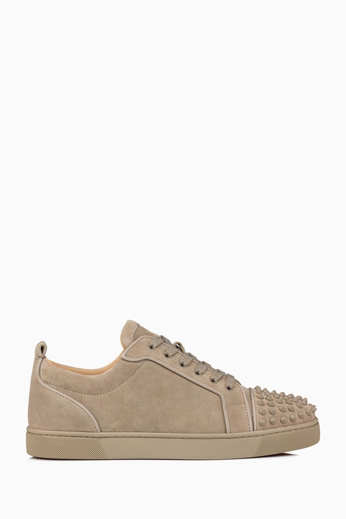 Louis Junior Spikes Sneakers in Suede, Neutral