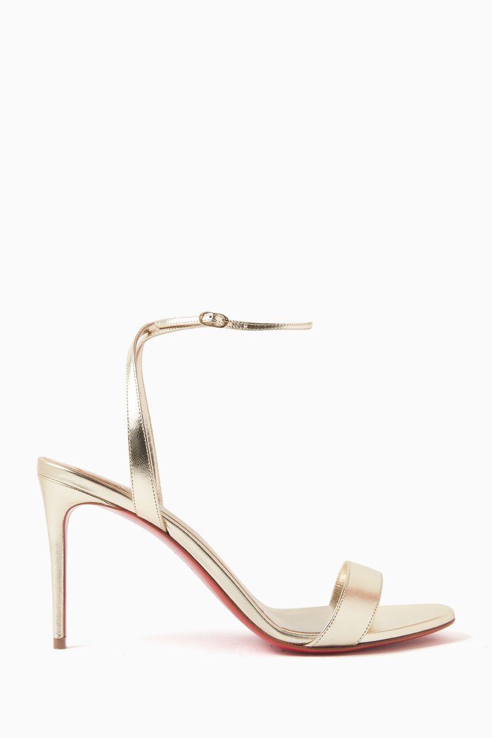 

Loubigirl 85 Sandals in Leather, Gold