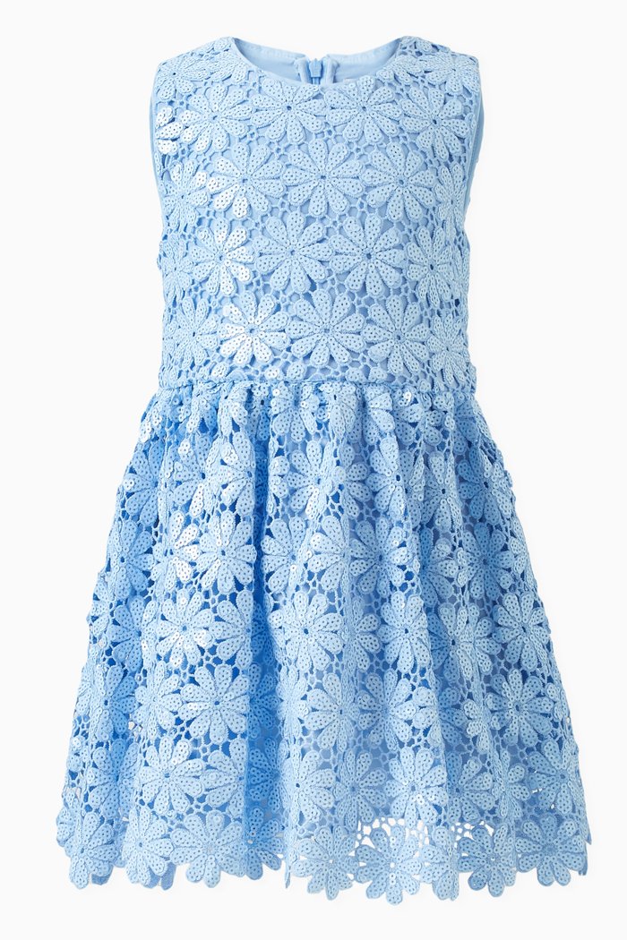 

Floral Dress in Sequins, Blue