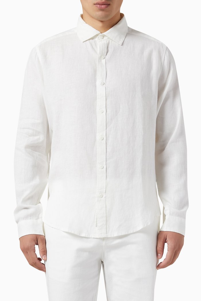 

Slim Fit Shirt in Linen, White