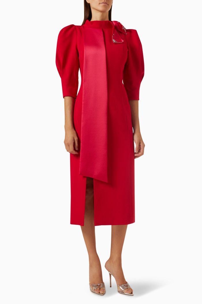 

Embellished Midi Dress, Pink
