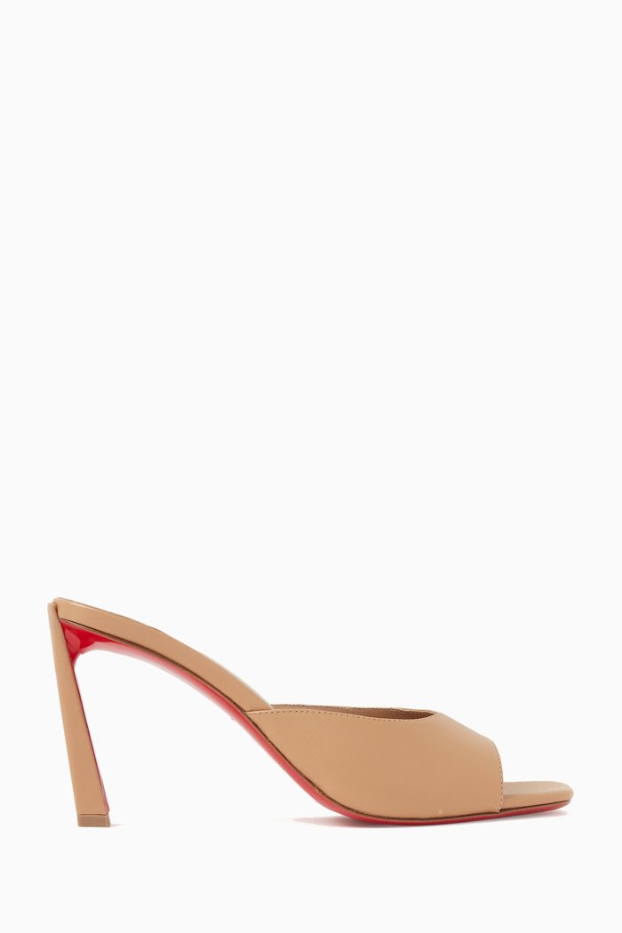 Condora 85 Mules in Nappa Leather, Yellow