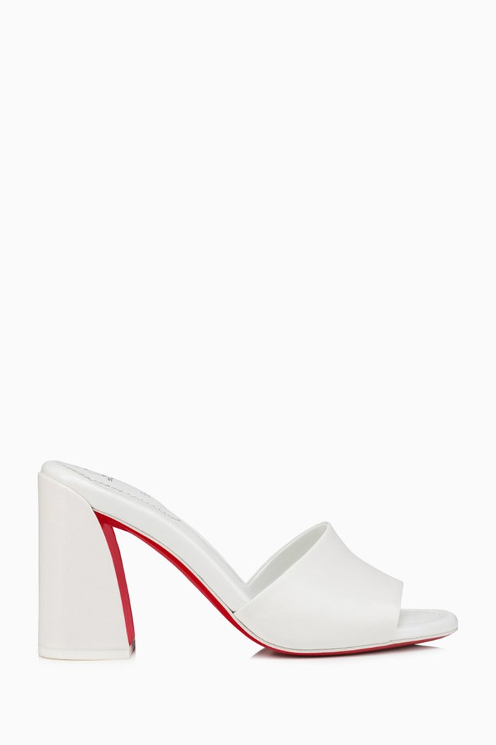 

Jane 85 Mules in Nappa Leather, White