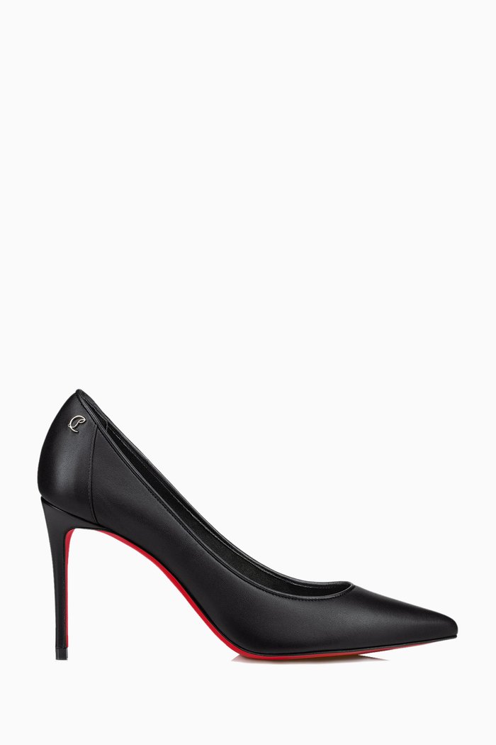 Sporty Kate 85 Pumps in Leather, Black