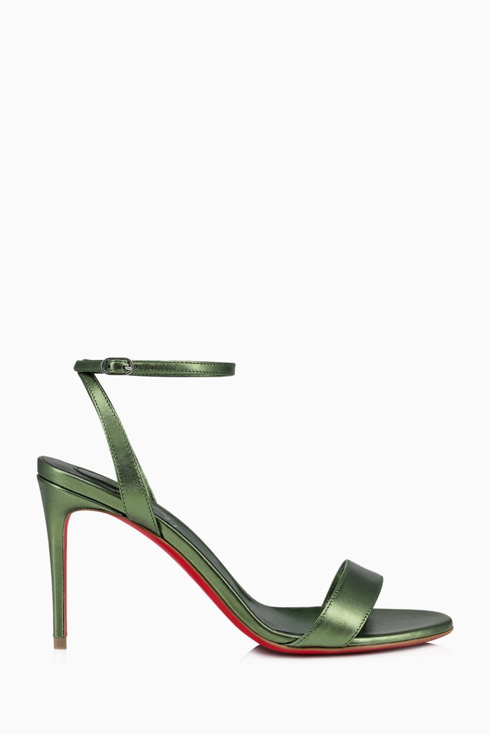 Loubigirl 85 Sandals in Nappa Leather, Green