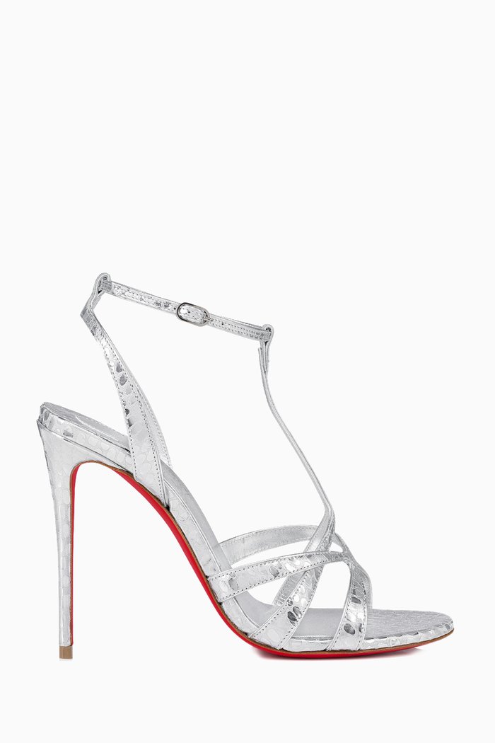 

Tangueva 100 Sandals in Leather, Silver