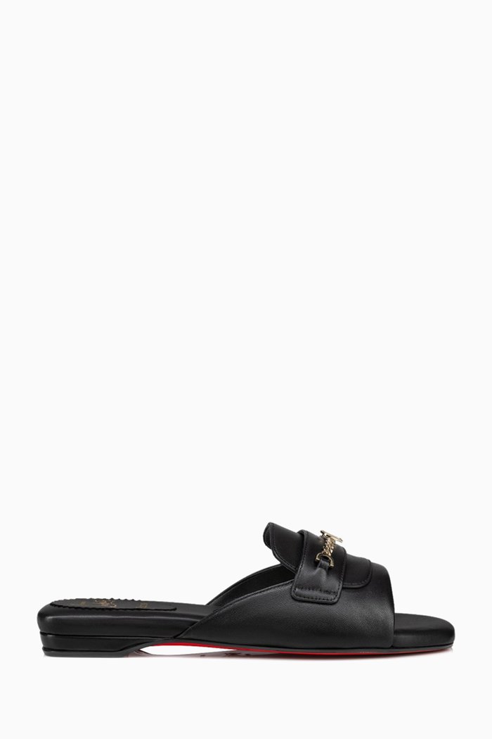 

Miss MJ Flat Mules in Nappa, Black