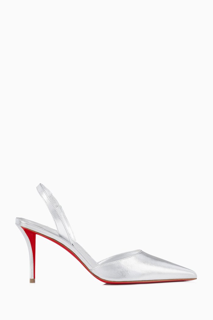 

Apostropha 80 Slingback Pumps in Laminated Leather, Silver