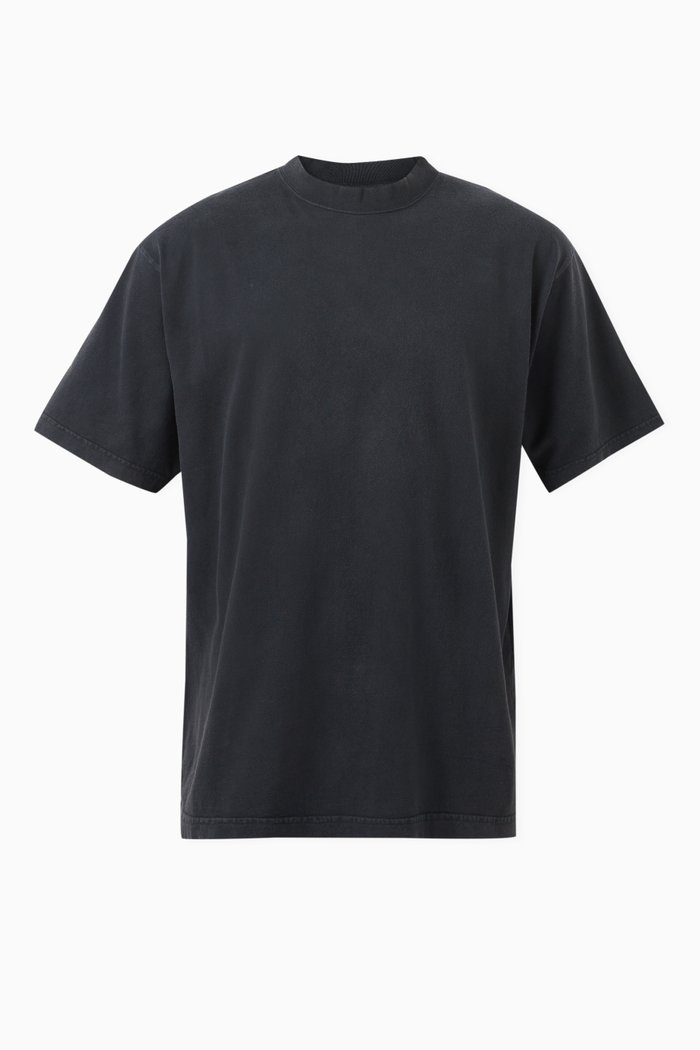 

Unisex Painted Logo Medium-fit T-shirt in Vintage-jersey, Black
