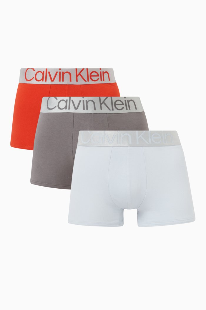 

Logo Trunks in Stretch-cotton, Set of 3, Multicolour