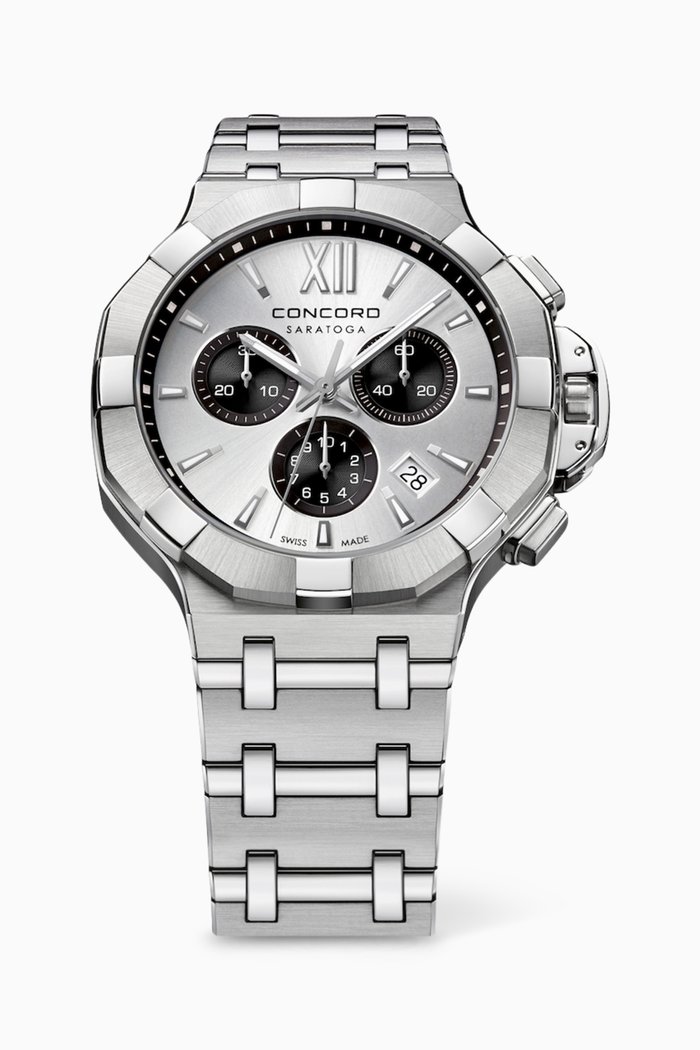 

Saratoga Quartz Chronograph Watch, 40mm, Silver