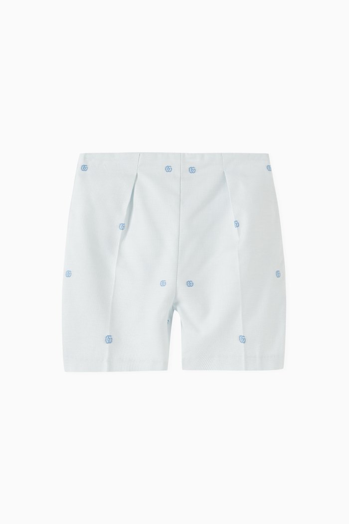 Double G Shorts in Cotton, Blue