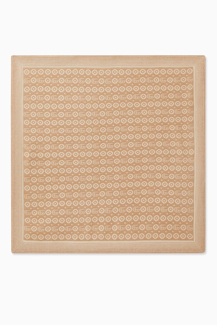 

Blanket in Knitted Cotton, Brown