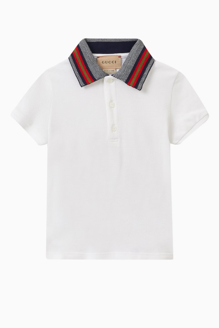 

Web Polo Shirt in Stretch Cotton Piqué, White
