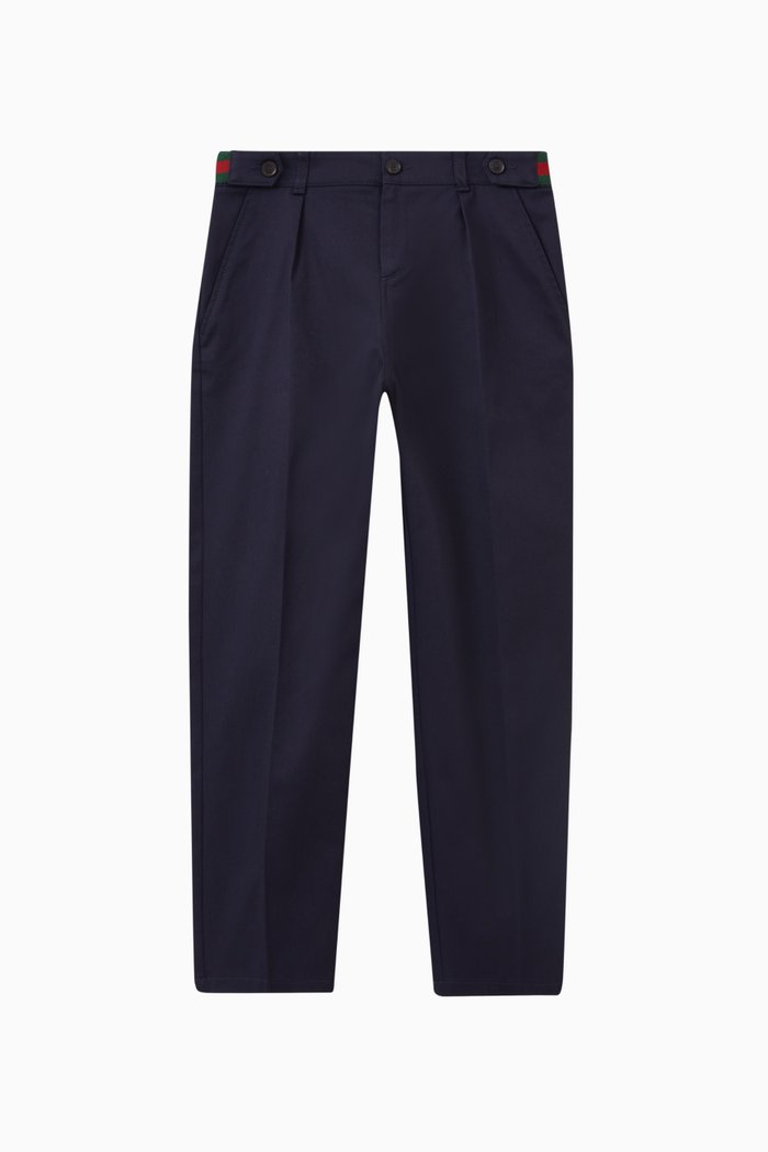 

Web Trousers in Stretch Cotton Gabardine, Blue