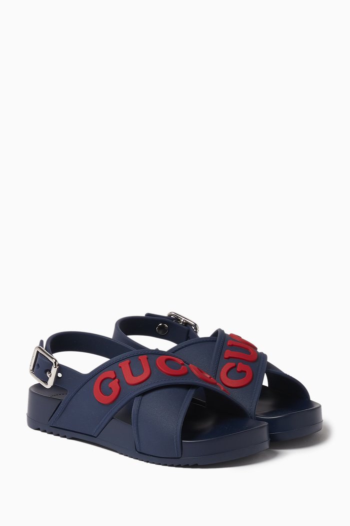 

Logo Sandals in Rubber, Blue
