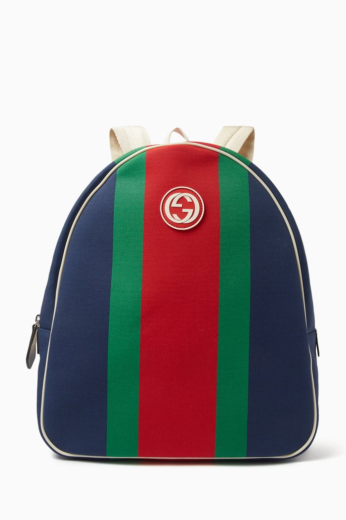 

Web Stripe Backpack in Cotton, Multicolour