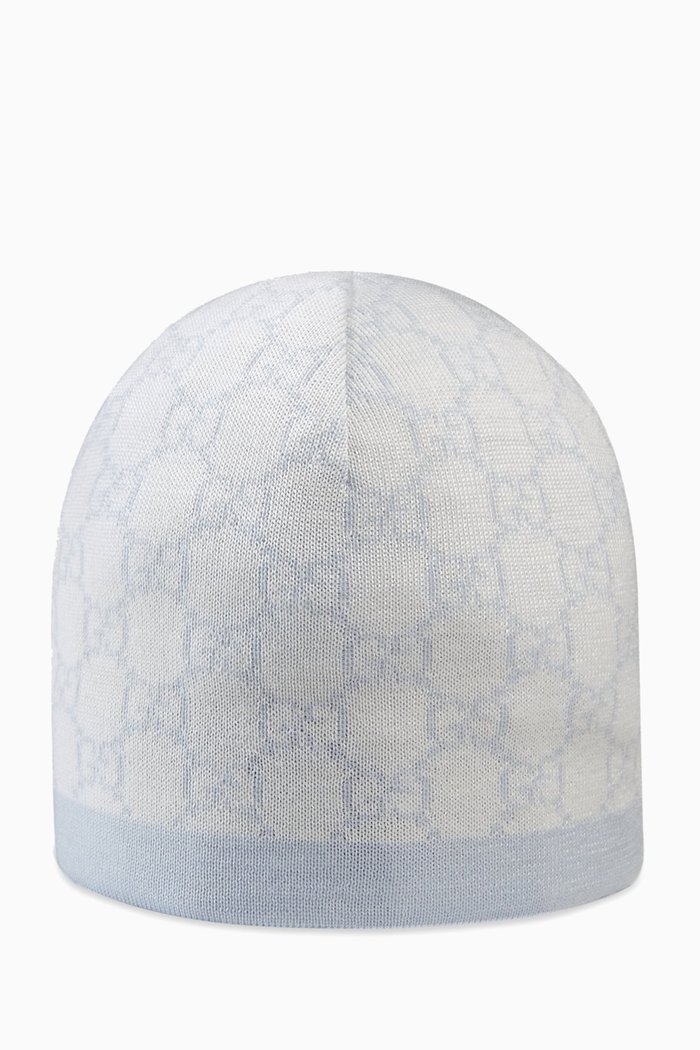 GG Baby Hat in Wool, Blue