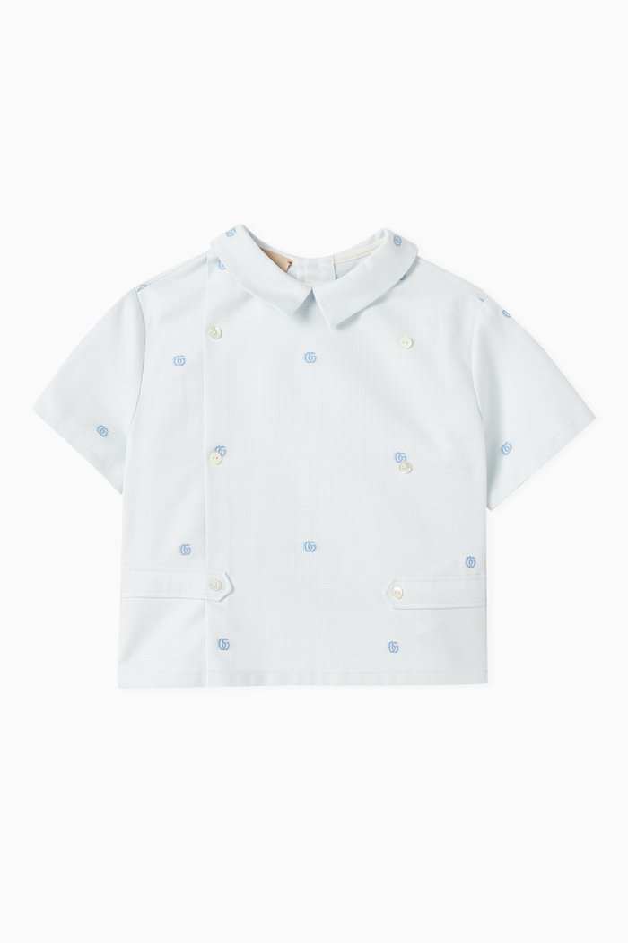 

Double G Shirt in Oxford Cotton, Blue