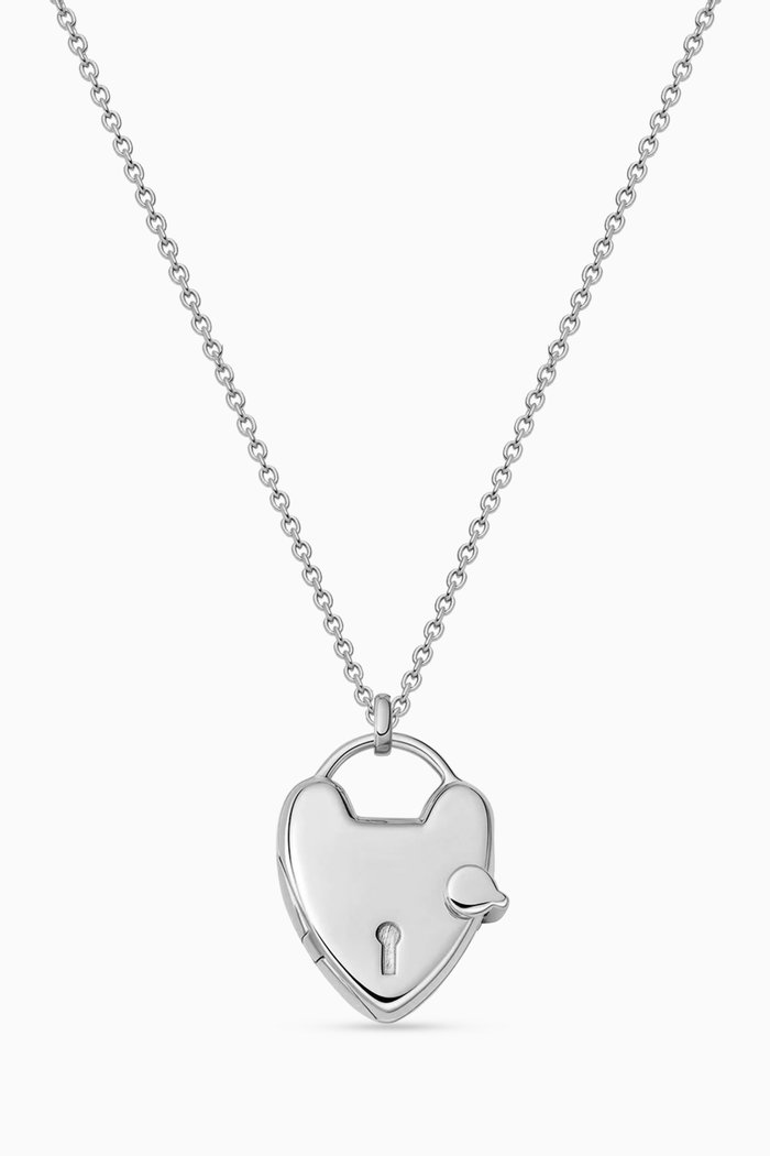 

Biography Heart Locket Necklace in Sterling Silver