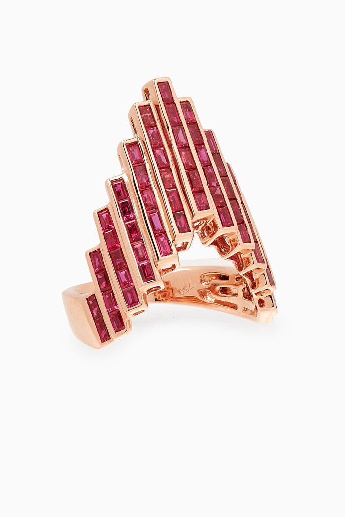 

Galaxy Ruby Ring in 18kt Rose Gold