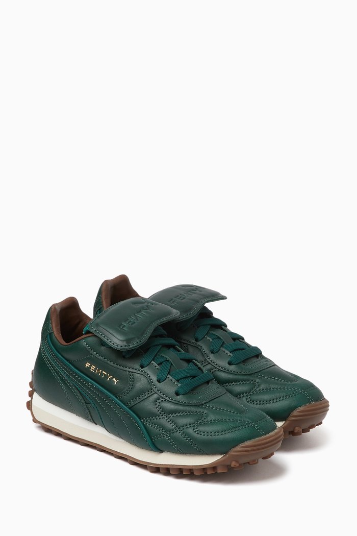 

x Fenty Avanti Low-top Sneakers in Leather, Green