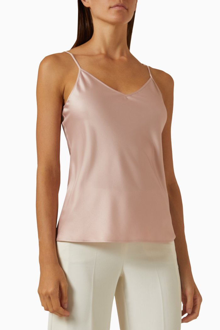 

Bengala Cami Top in Satin, Neutral