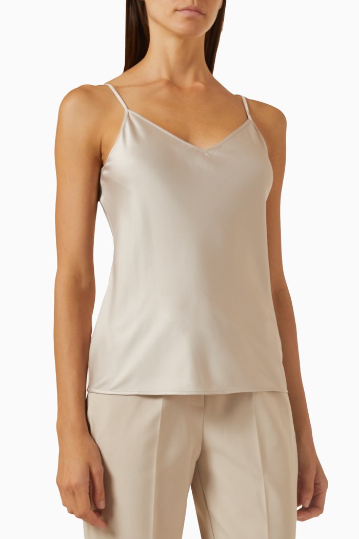

Bengala Cami Top in Satin, Pink