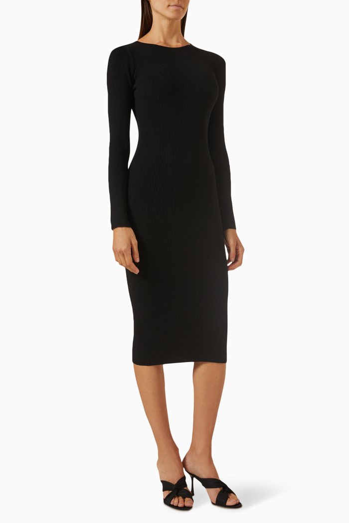 

Renon Midi Dress in Jersey, Black