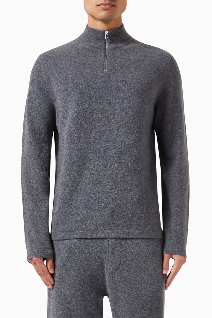 

Geder Sweater in Merino Wool Knit, Grey